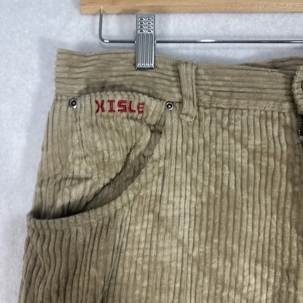 Xisle Mens Corduroy Casual Pant size 34 Beige Cotton Pant - Picture 9 of 15